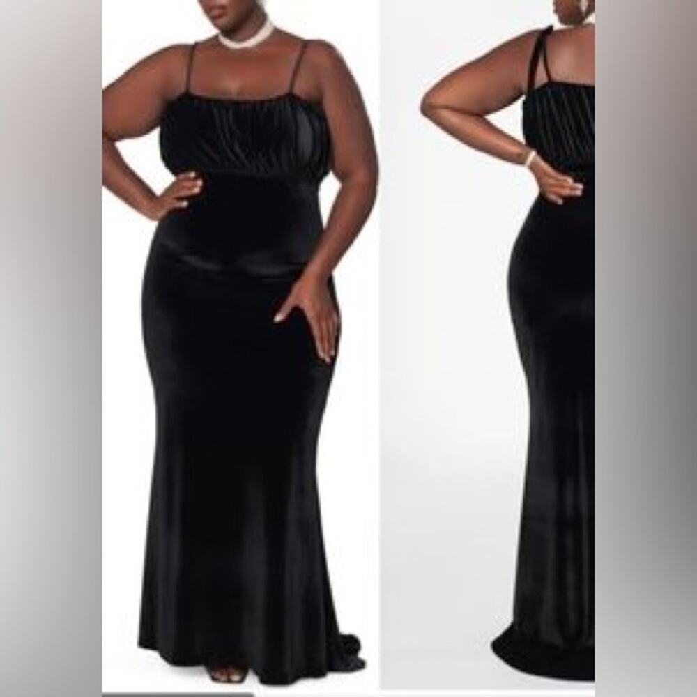 Zelie for She Black Velvet Dress